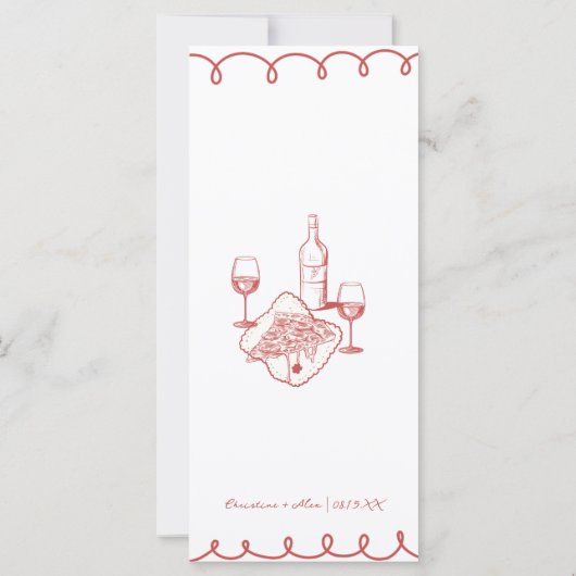 Love & Pizza | Whimsical Menu (Achterkant)