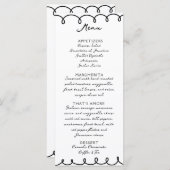 Love & Pizza | Whimsical  Menu (Voorkant / Achterkant)