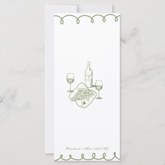 Love & Pizza | Whimsical  Menu (Achterkant)