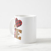 Love Plaid Red Leopard Kindergarten Teacher Valent Koffiemok (Voorkant links)