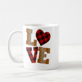 Love Plaid Red Leopard Kindergarten Teacher Valent Koffiemok (Links)
