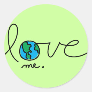 Love Planet Earth Ronde Sticker