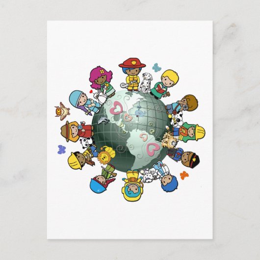 Love Planet Earth: Unite for Peace Briefkaart (Voorkant)