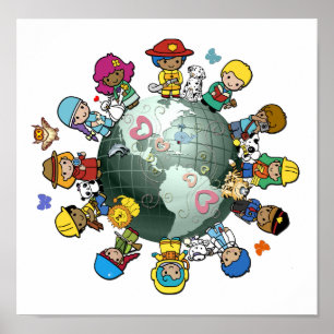 Love Planet Earth: Unite for Peace Poster