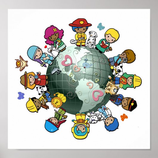 Love Planet Earth: Unite for Peace Poster (Voorkant)