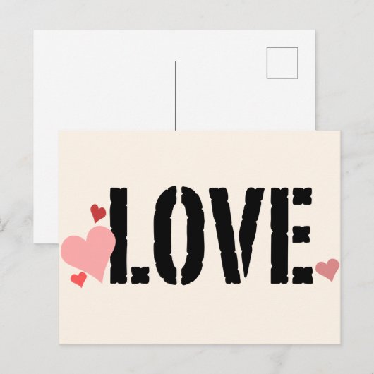 Love Platonic Valentijn Briefkaart (Voorkant / Achterkant)