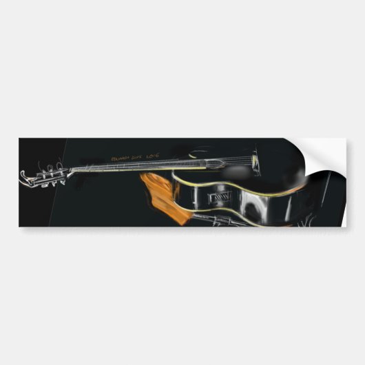 LOVE PLAY GUITAR BUMPERSTICKER (Voorkant)