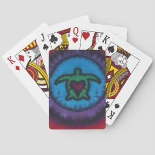 Love-play-kaarten Turtle Heart Tie Dye Speelkaarten