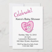 Love Plus One Baby shower Invitation Kaart (Voorkant)