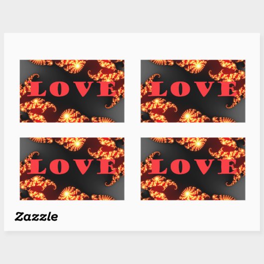 Love.png Rechthoekige Sticker (Vel)