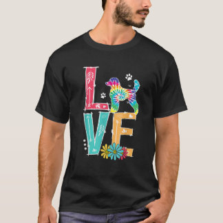Love Poedel Tie Dye Rainbow Poedel Lover T Shirt