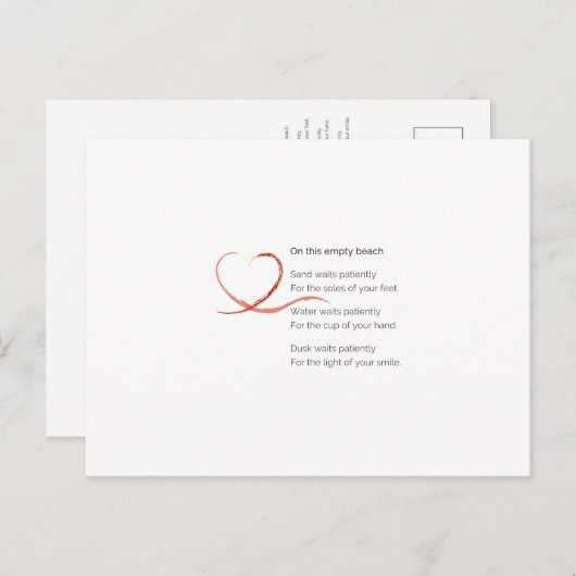 Love Poem briefkaart (Voorkant / Achterkant)