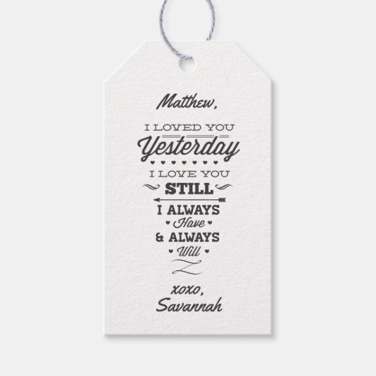 Love Poem Cadeaulabel (Voorkant)