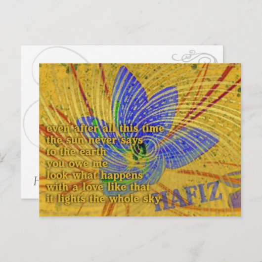 Love Poem van Hafiz Briefkaart (Voorkant / Achterkant)