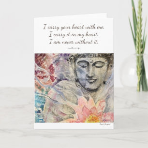 Love Poetry Buddha Waterverf Art Wenskaart Kaart