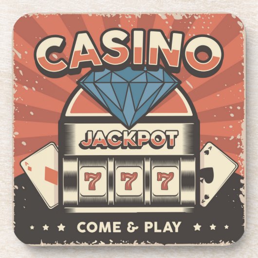 Love POKER Jackpot Bier Onderzetter (Voorkant)