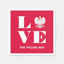Love Poland Polska White Eagle Custom Text
