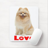 Love Pomeranian Pom Puppy Dog Mousepad Muismat (Met muis)