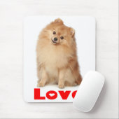 Love Pomeranian Pom Puppy Dog Mousepad Muismat (Met muis)