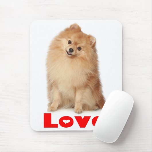 Love Pomeranian Pom Puppy Dog Mousepad Muismat (Met muis)