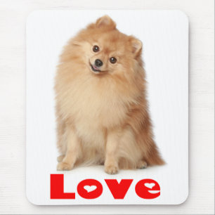 Love Pomeranian Pom Puppy Dog Mousepad Muismat