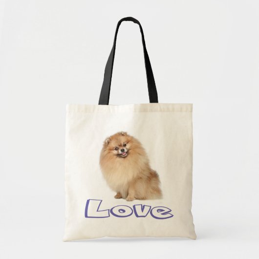Love Pomeranian Puppy Dog Canvas tas (Voorkant)