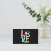 Love Poodle Tie Dye Rainbow Poodle Lover Visitekaartje (Staand voorkant)