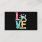 Love Poodle Tie Dye Rainbow Poodle Lover Visitekaartje (Achterkant)