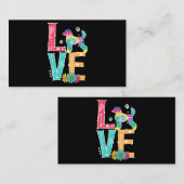 Love Poodle Tie Dye Rainbow Poodle Lover Visitekaartje (Voorkant / Achterkant)