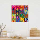 Love Pop Art Poster (Keuken)