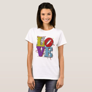 LOVE Pop Art  – Retro Valentijns T-Shirt
