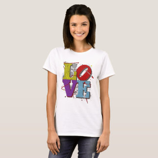 LOVE Pop Art – Retro Valentijns T-Shirt