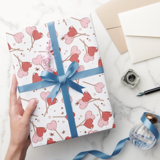 Love Pop Retro Valentijns's inpakpapier (Geschenken)