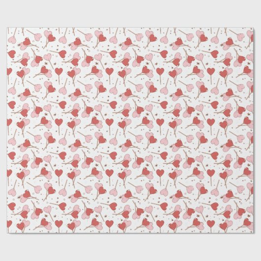 Love Pop Retro Valentijns's inpakpapier (Vlak)