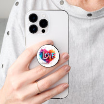 “LOVE” PopSocket, ontworpen met een verbluffende s