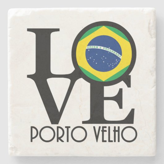 LOVE Porto Velho Stenen Onderzetter (Voorkant)