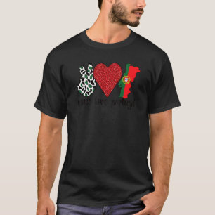 Love Portugal Proud Portugese vlag Roo T-shirt