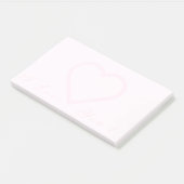 Love Post het Notities met hart en tekst Ik hou va Post-it® Notes (Schuin)