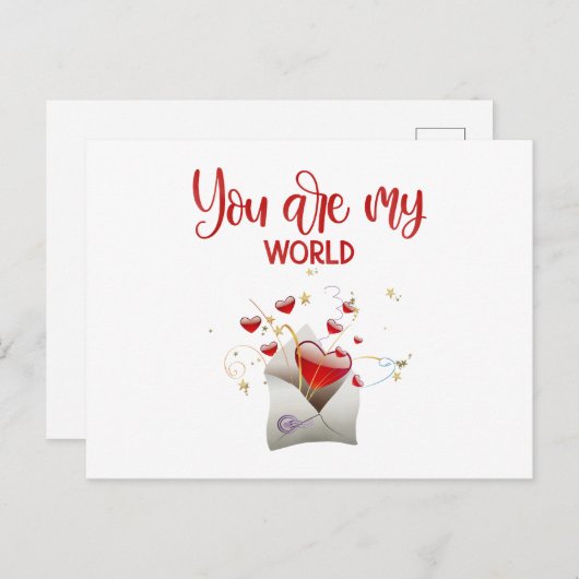 Love postcatd briefkaart (Voorkant / Achterkant)