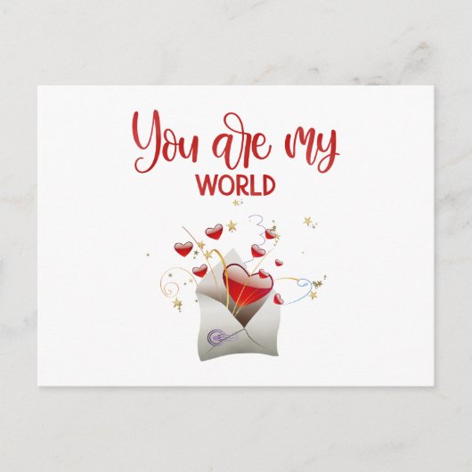 Love postcatd briefkaart (Voorkant)