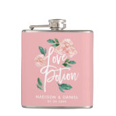 Love Potion Blush Pink Floral Personalized Heupfles (Voorkant)