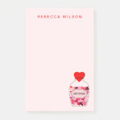Love Potion Bottle Gepersonaliseerde Valentijn Roz Post-it® Notes (Voorkant)