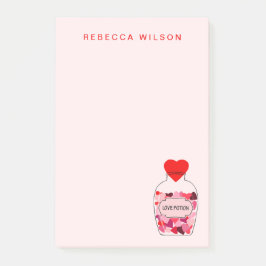 Love Potion Bottle Gepersonaliseerde Valentijn Roz Post-it® Notes