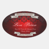  Love Potion Halloween Fles Stickers (Voorkant)