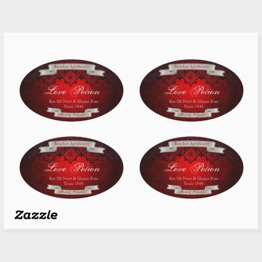 Love Potion Halloween Fles Stickers (Vel)