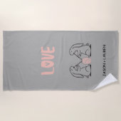 Love Potion | Monogram strand Strandlaken (Voorkant)