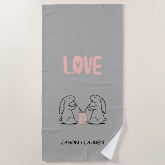 Love Potion | Monogram strand Strandlaken (Voorkant)
