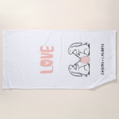 Love Potion | Monogram strand Strandlaken (Voorkant)