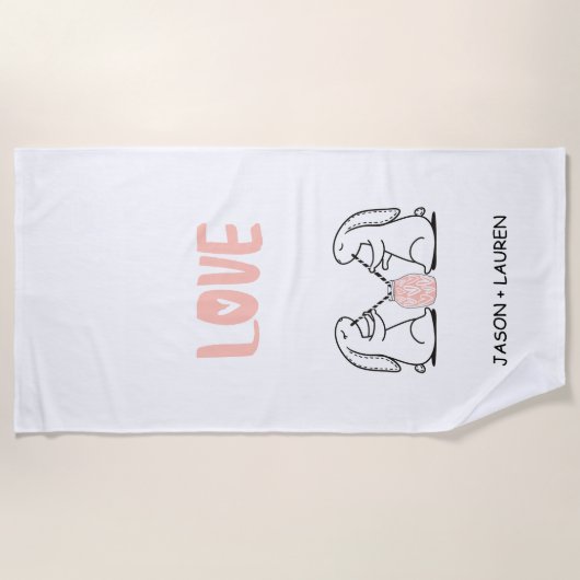 Love Potion | Monogram strand Strandlaken (Voorkant)