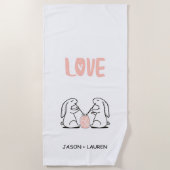 Love Potion | Monogram strand Strandlaken (Voorkant)